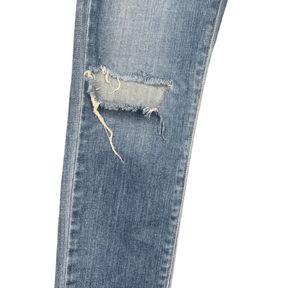 Agolde Women Sophie High Rise Distressed Skinny Jeans Size 25 Blue Stretch Denim - Picture 11 of 16
